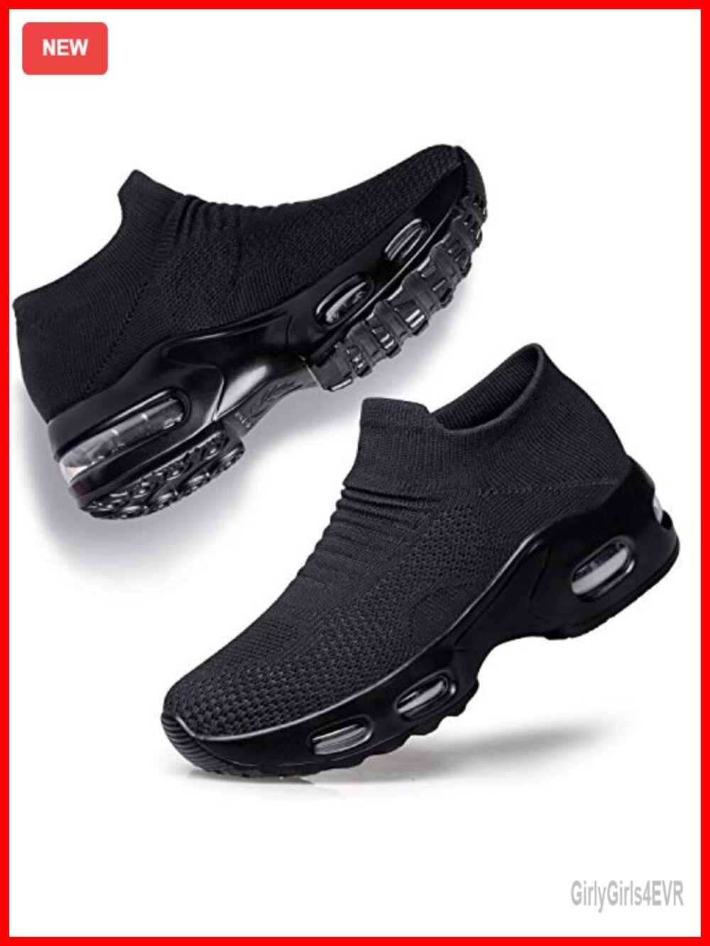 Slip-On Walking Shoes for Women - Breathable Air Cushion Nursing Sneakers